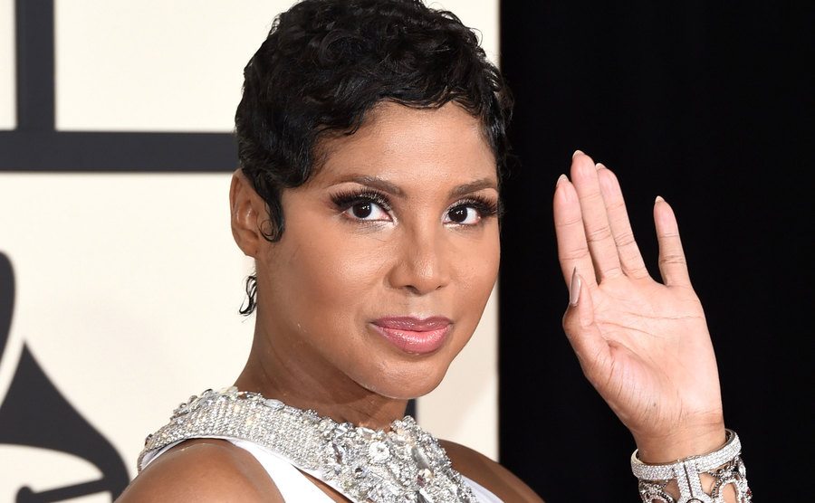 Toni Braxton attends The 57th Annual GRAMMY Awards. 
