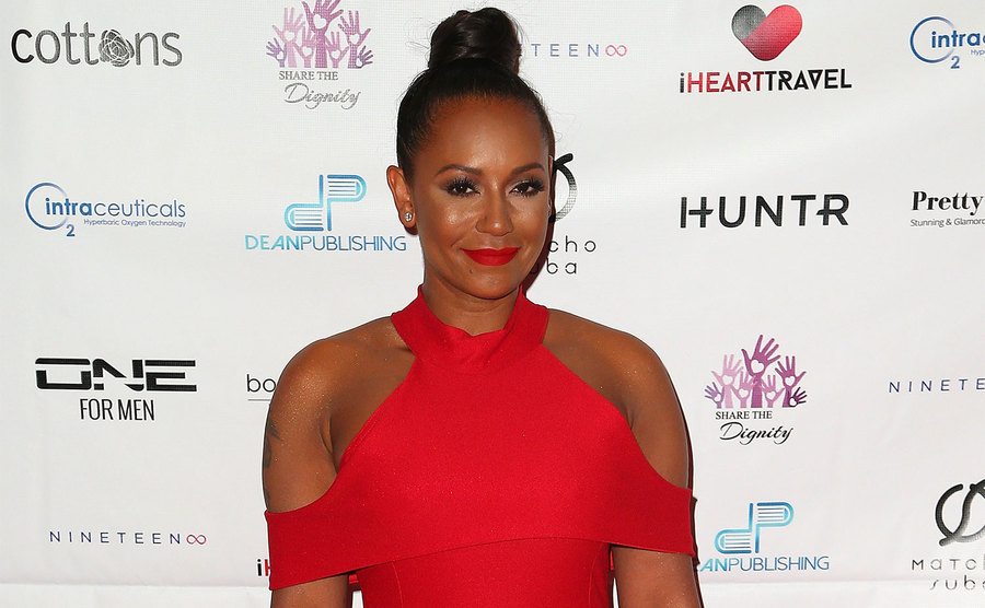 Melanie Brown aka Mel B arrives at an event. 