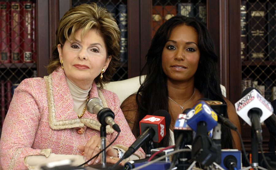 Melanie Brown and her attorney hold a press conference announcing the filing of a paternity case against actor Eddie Murphy