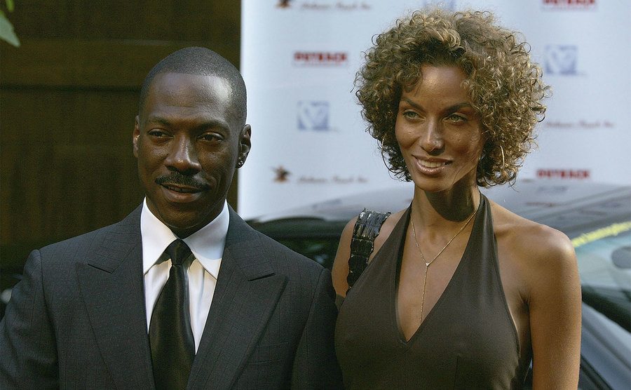 Eddie Murphy and wife Nicole Murphy attend a Benefit. 