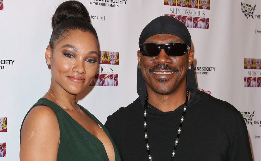 Bria Murphy and Eddie Murphy attend the gallery opening of Bria Murphy's 