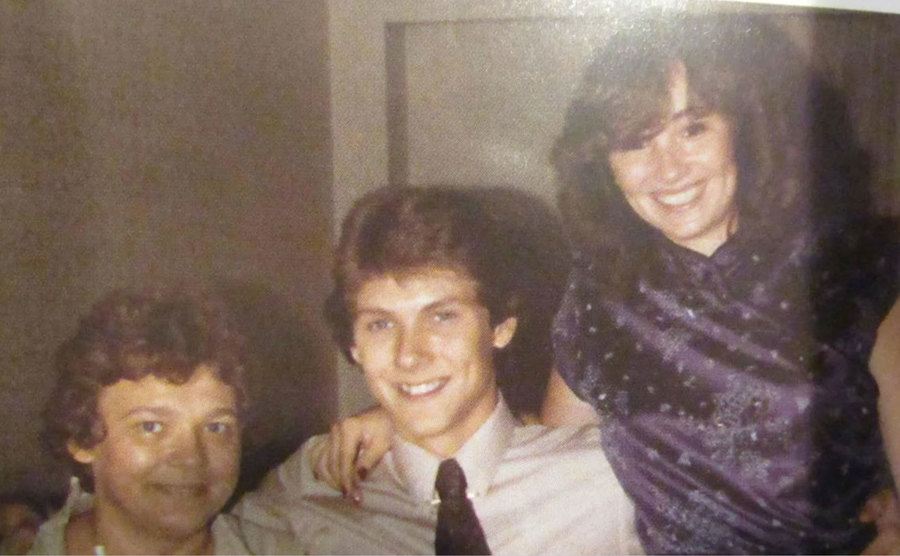 An image of Paul Bernardo with his mother and sister.