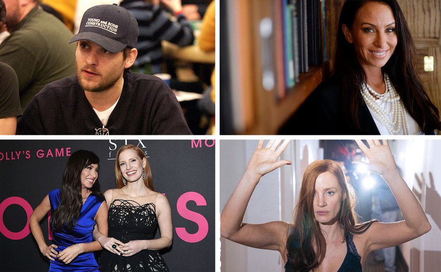Tobey Maguire / Molly Bloom / Molly Bloom and Jessica Chastain / Jessia Chastain.