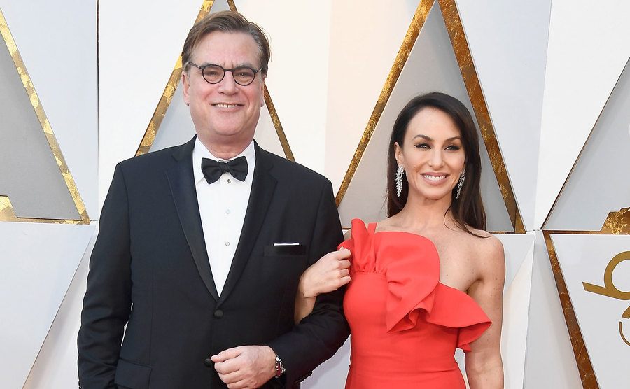 Aaron Sorkin and Molly Bloom attend the 90th Annual Academy Awards.