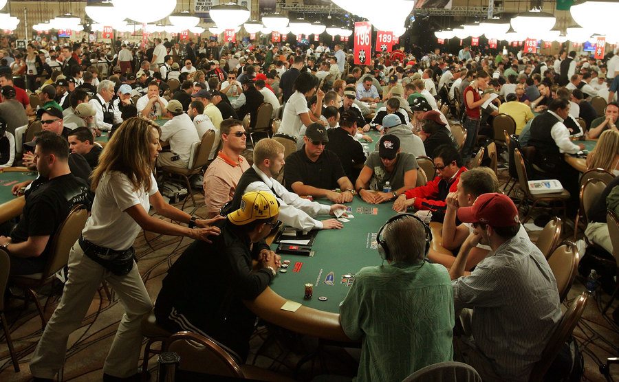 Players compete in the World Series of Poker.