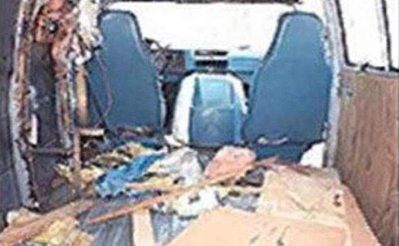 An interior shot of the van.