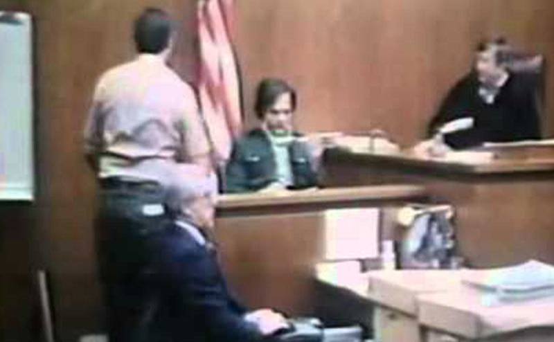 A video still from the trial.