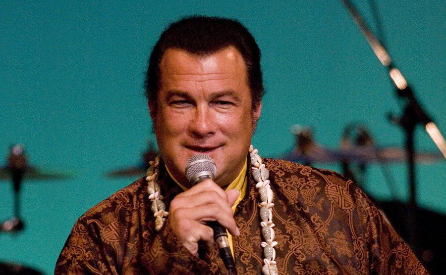 Steven Seagal performs in a Benefit Concert for Global Nuclear Disarmament.