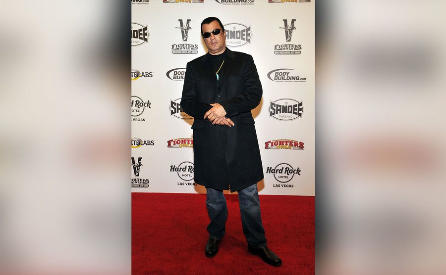 Steven Seagal arrives at the Fighters Only World Mixed Martial Arts Awards.