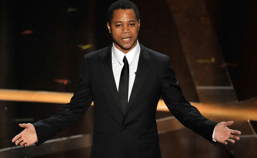 A photo of Gooding Jr. onstage at the Oscars.