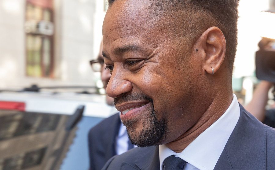 A photo of Gooding Jr. outside of the courthouse.
