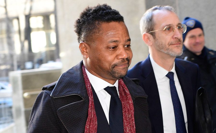 An image of Gooding Jr. arriving at court.