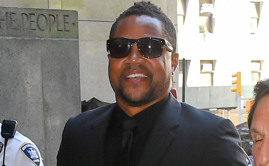 An image of Gooding Jr. outside court.
