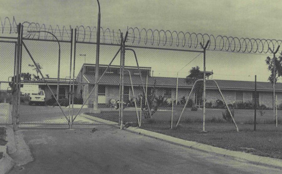 An exterior shot from the prison.