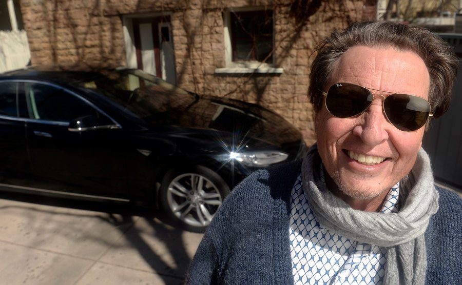 A photo of Musk’s father.