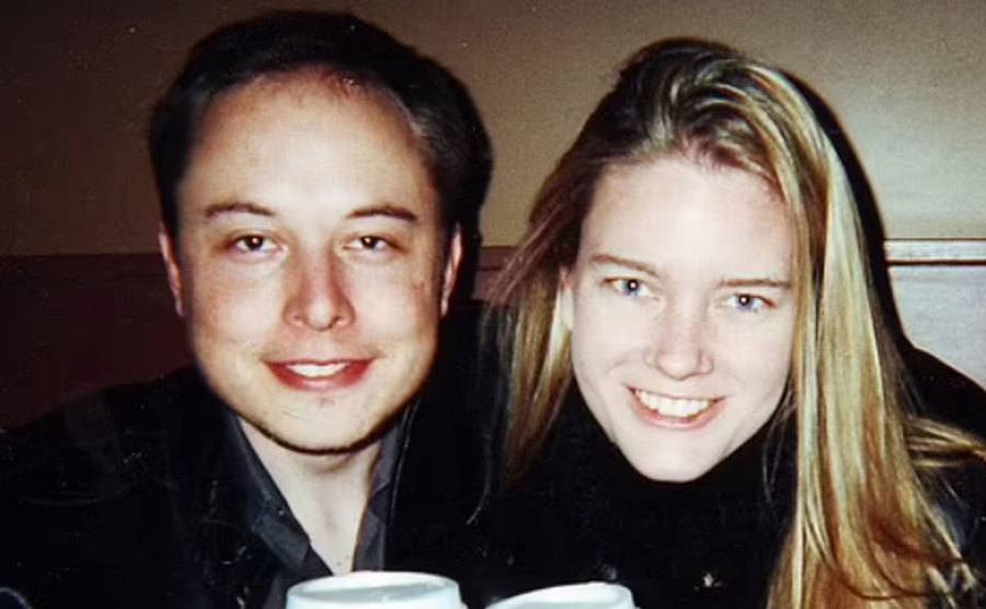 A dated picture of Elon Musk and Justine Wilson.
