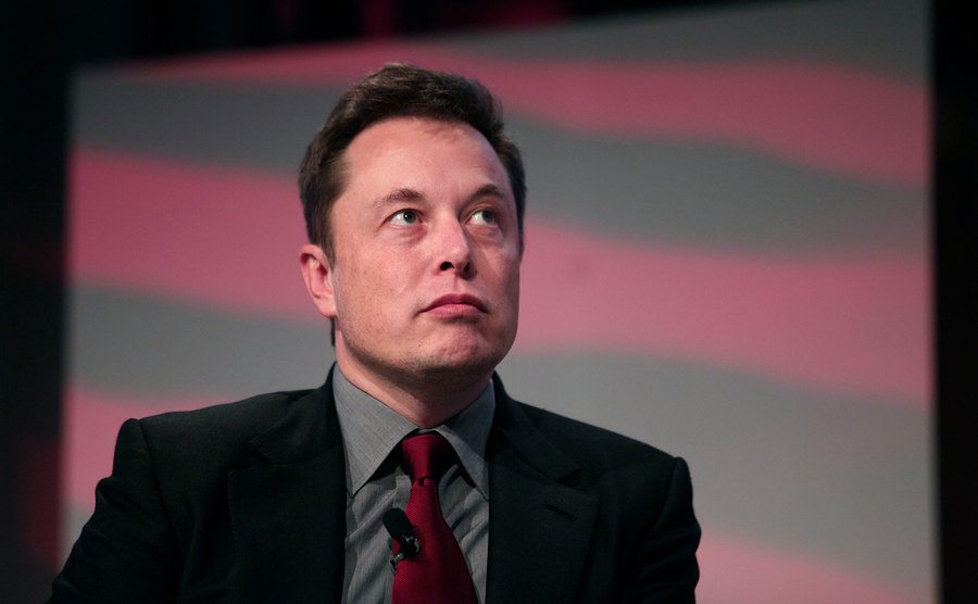 A portrait of Elon Musk.