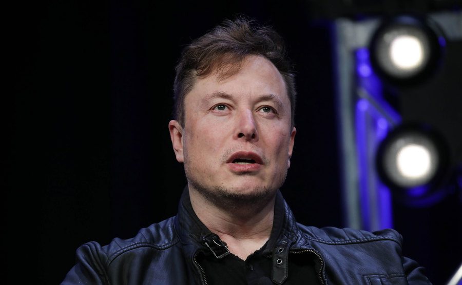 A portrait of Elon Musk.