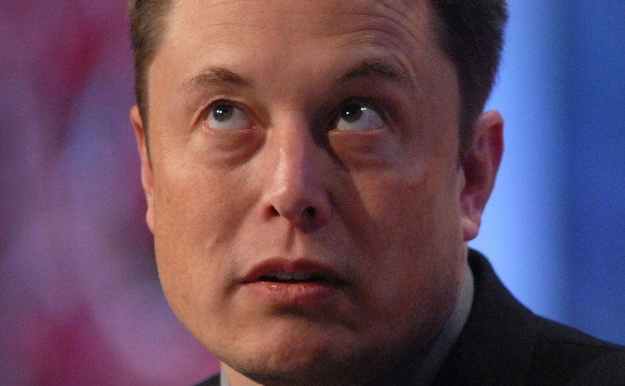 A portrait of Elon Musk.