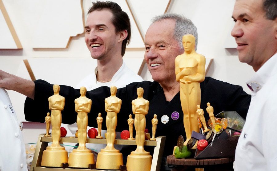 Wolfgang Puck arrives at the Oscars.