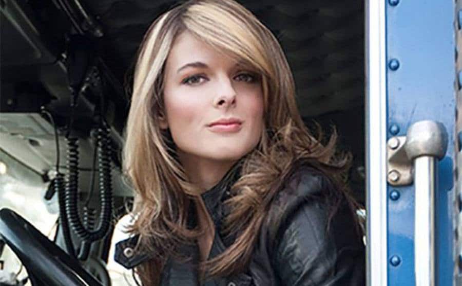 A promotional still for the show Ice Road Trucker.