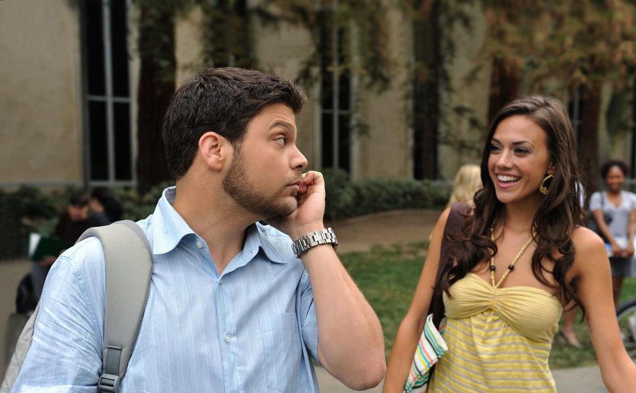 Jana Kramer and Jerry Ferrara in an episode of Entourage.