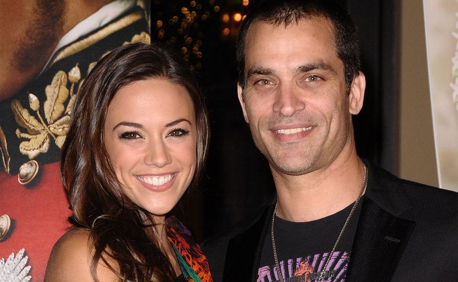 Jana Kramer and Johnathon Schaech attend the premiere of
