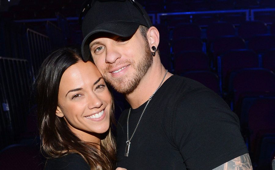 Jana and Brantly pose backstage during the 48th Annual Academy Of Country Music Awards