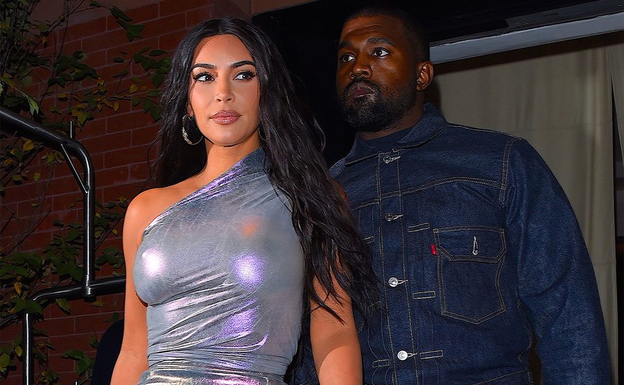 Kim Kardashian West and Kanye West are seen out and about.