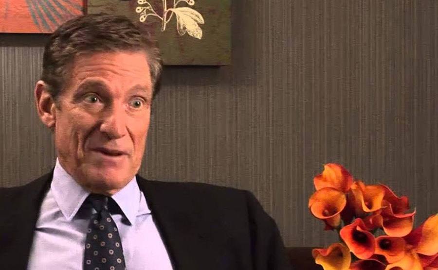A still of Maury during an interview.