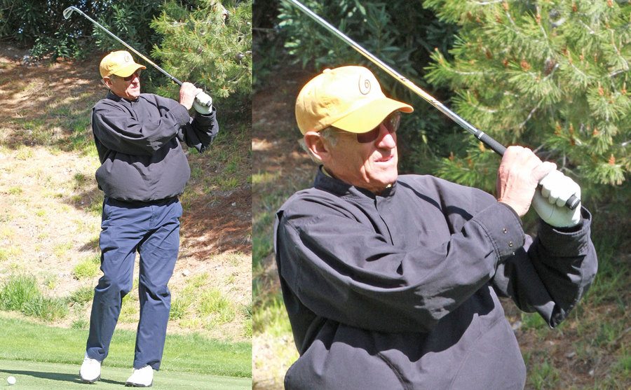 A photo of Maury Povich playing golf.