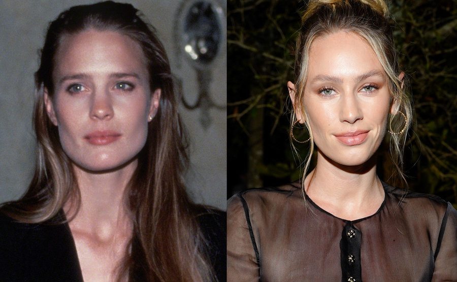A picture of Robin Wright then / A portrait of Dylan Frances Penn.