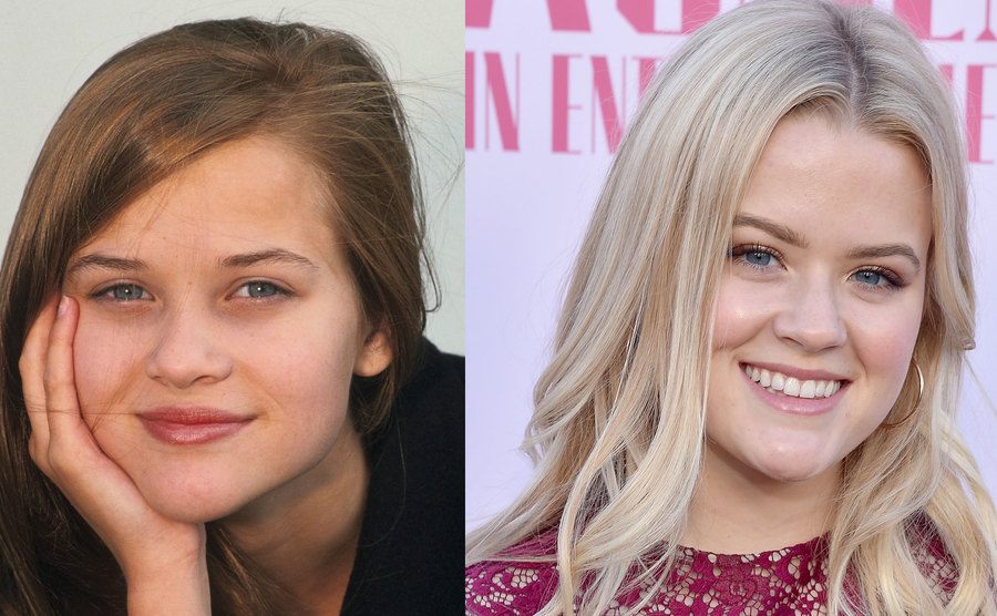 A dated image of Reese Witherspoon / A portrait of Ava Phillippe.