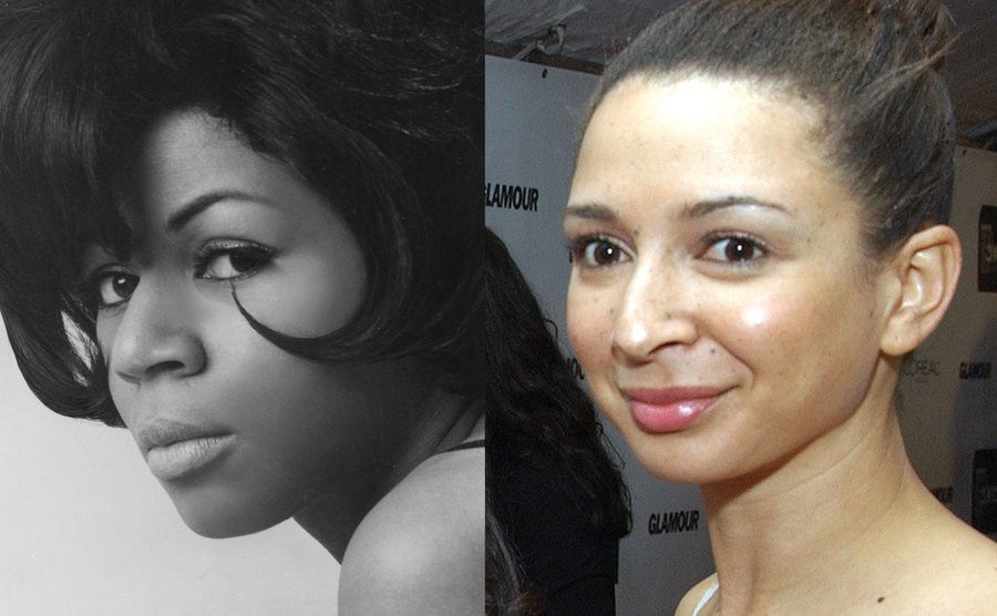A dated portrait of Minnie Riperton / A picture of Maya Rudolph at a young age.