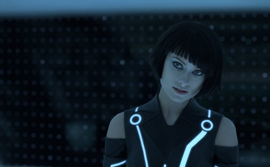 Wilde in a still from Tron: Legacy.