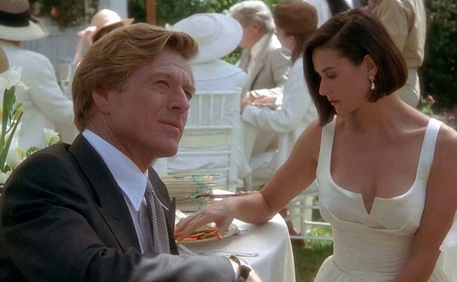 A still of Robert Redford and Demi Moore in a scene from Indecent Proposal.