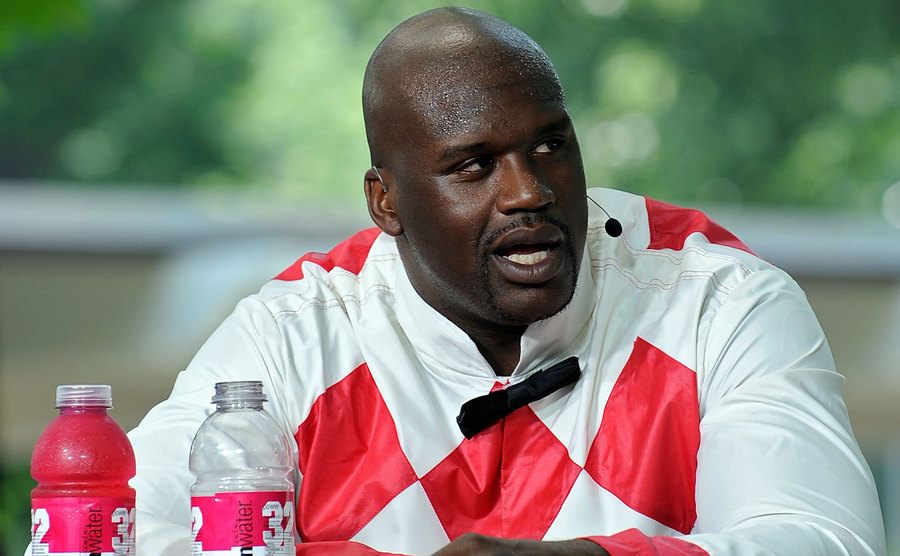A photo of O’Neal during a press conference.