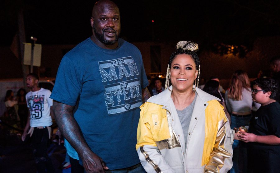 A photo of O’Neal and Shaunie Nelson.