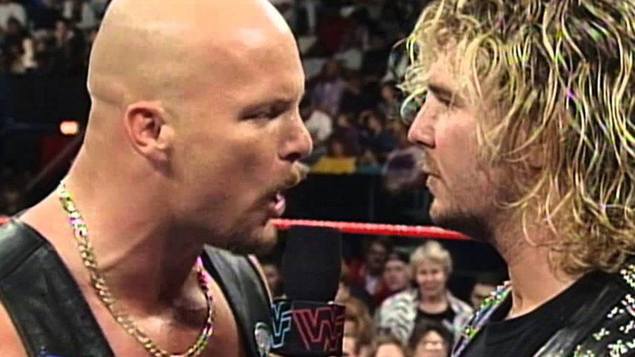 A photo of Steve Austin during a championship.