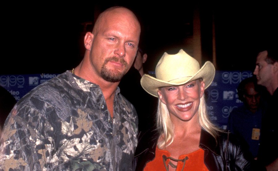 A photo of Steve and Debra during an event.