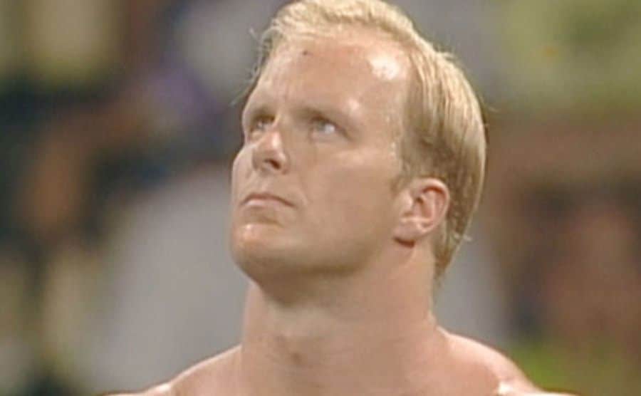 A dated image of Steve after a fight.