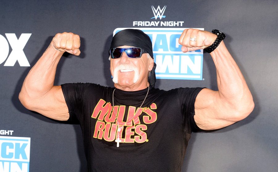Hulk poses for the press.