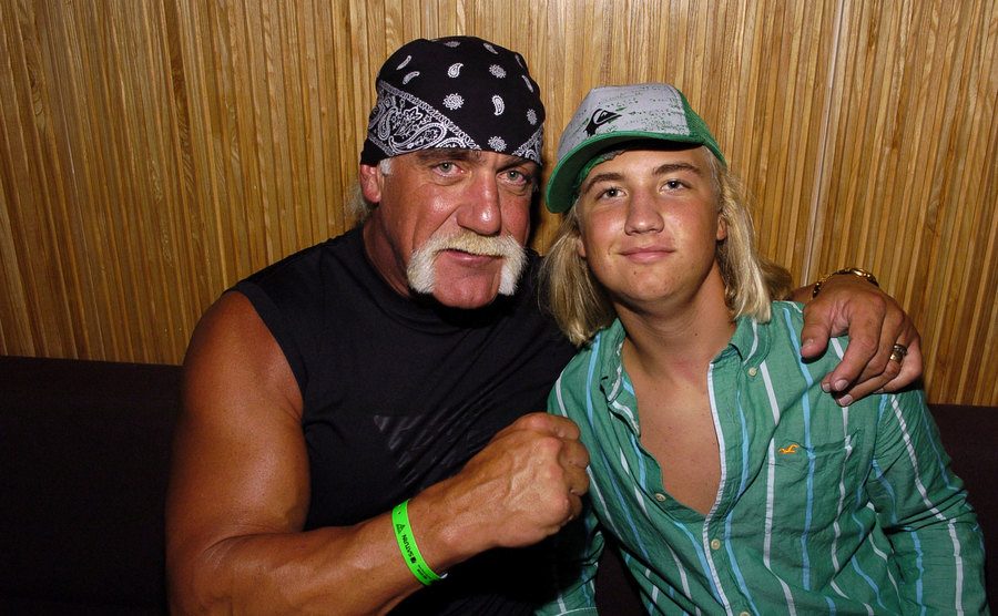 Hulk and Nick pose for a picture.