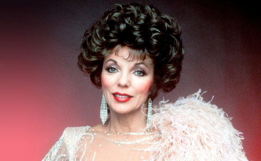 A portrait of Joan Collins as Alexis Carrington Colby.