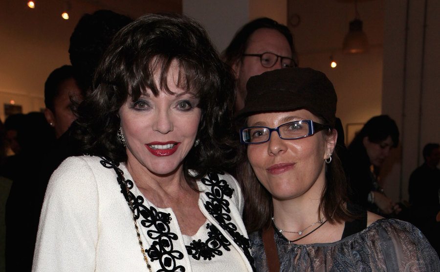 Joan Collins and her daughter, Katyana Kass at the 'Slim, Rich & Famous'.