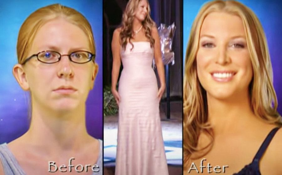 A contestant before and after the show.