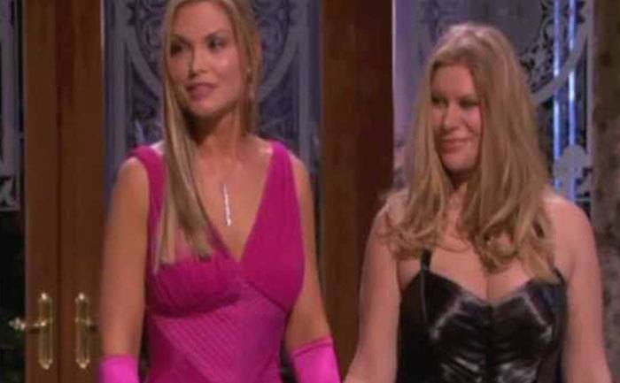 Two contestants from The Swan stand together.