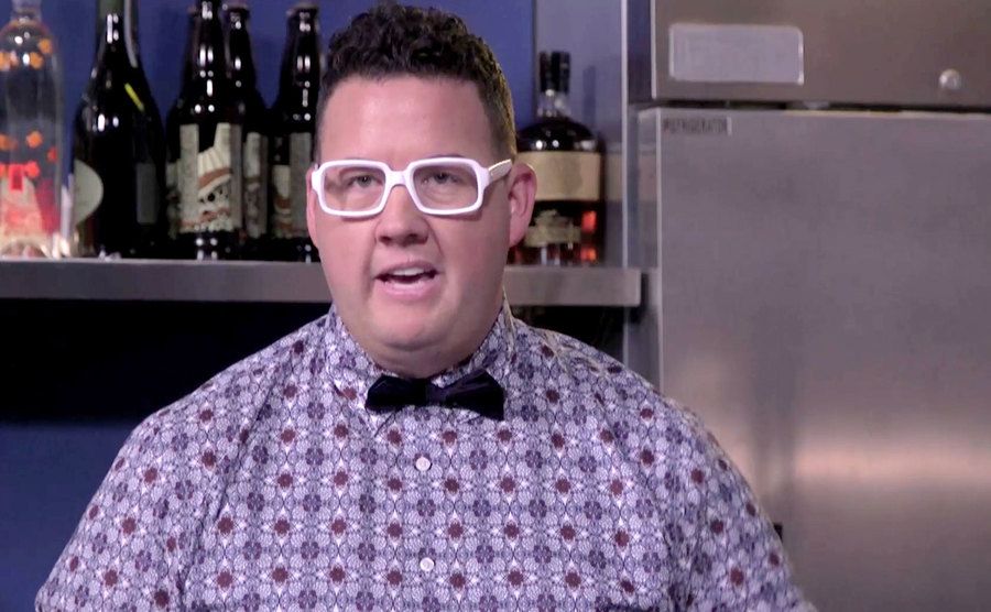 A still of Graham Elliot as one of the judges in Top Chef.