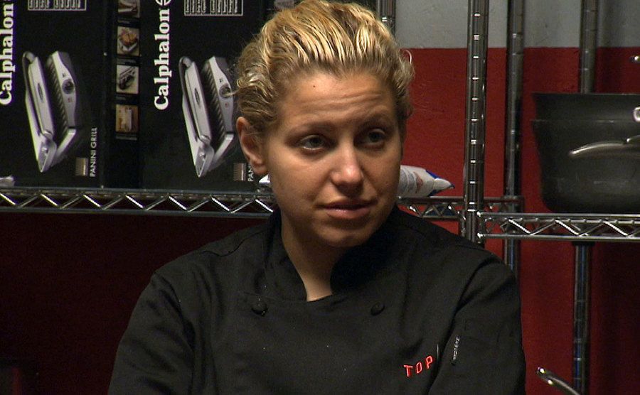 A still of Jamie Lauren in an episode of Top Chef.