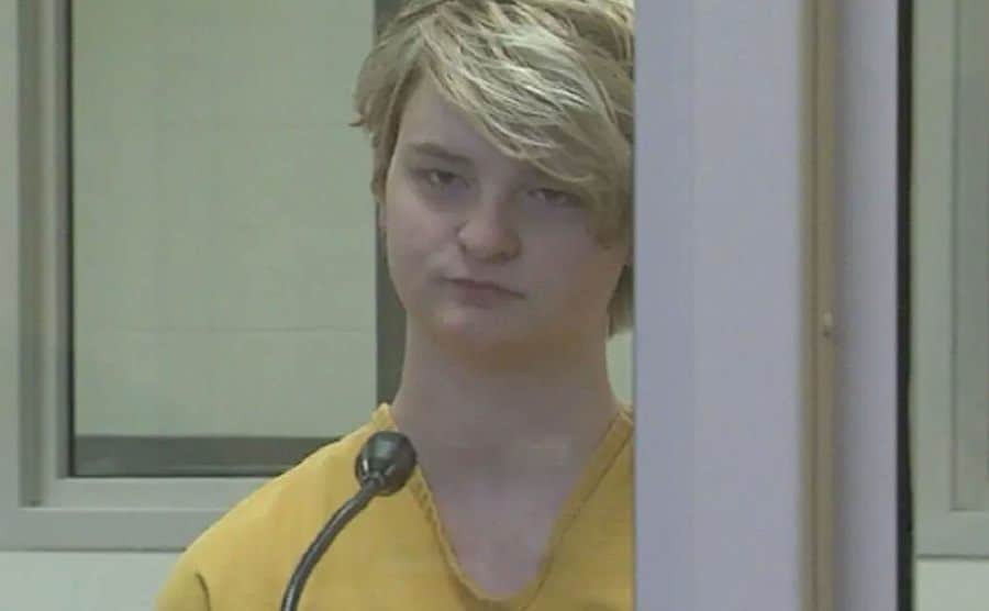 An image of Denali Brehmer in court.